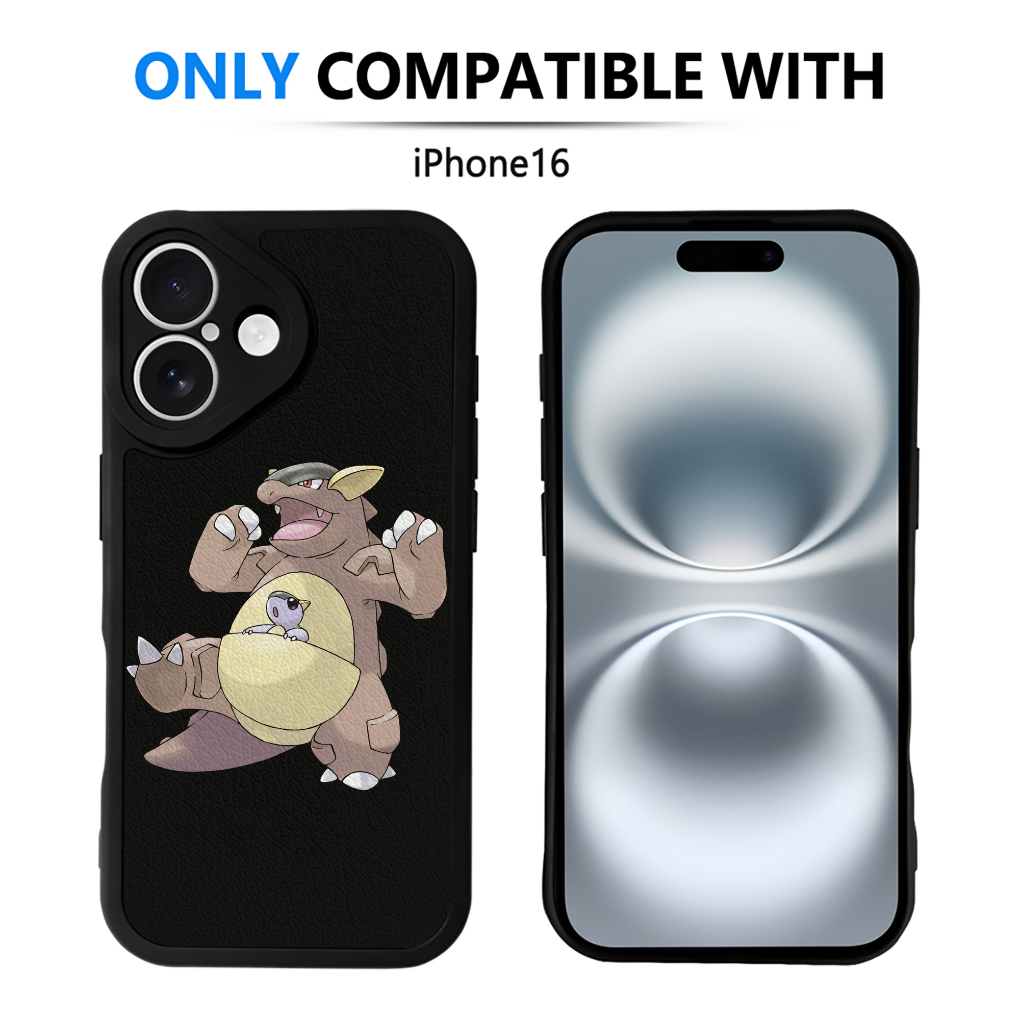 （画像用） ポケットモンスター Pokémon 【iPhone 16シリーズ対応】シリコンスマホケース（レザー調） 材質：シリコン